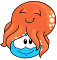 The Mini Squid Lid seen on a puffle card.