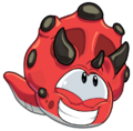A Red Triceratops