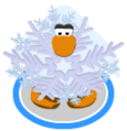 The Snowflake Costume in-game.