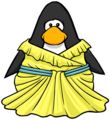 The Buttercup Ball Gown on a player card.