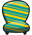 Aqua Stripes Chair