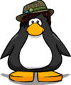 The Brown Stripe Fedora on a player card.