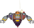 Protobot shooting his missiles.