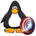 The Captain America Shield on a player card.