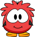 The Red Puffle Costume on a player card