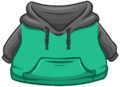 Black and Green Two-tone Hoodie