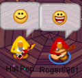 Me and Hat Pop playing are instruments.