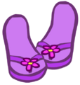 Purple Flower Sandals
