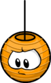 The Grumpy Lantern as an orange puffle.