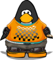 The Orange Skater Outfit on a player card.