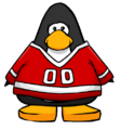 The Red Hockey Jersey on a player card.