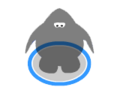 A penguin that turned invisible by using the Ninja Outfit and the Ninja Mask.
