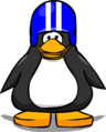 The Blue Football Helmet on a player card.