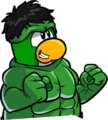 Hulk's appearance in Club Penguin.