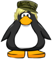 The Khaki Rocker Cap on a player card.