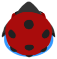The Ladybug Suit seen by the back of a penguin