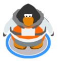 The Orange Space Suit in-game.