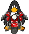 The Red Motorbike on a player card.