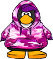 The Pink Hip Hop Hoodie on a player card.