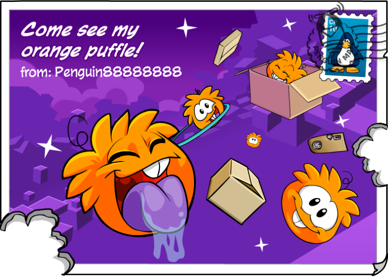 File:Orange Puffle Postcard.png