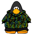 The Black Whirlpool Snowsuit on a player card.