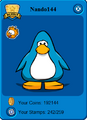 What the pin looks like on a player card.
