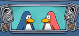 The old blue penguin (on the left) on the talking channel.