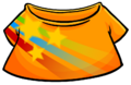 Orange T-shirt with yellow stars