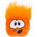 Orange Puffle with Workout Curl Hair.