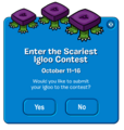 The message that comes up when you clicked the "Submit" button.