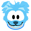 The Blue Border Collie Costume in-game.