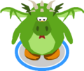 The Green Dragon Costume in-game.