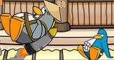 What?! This is a defiance of honor, a defiance of Ninja code, a defiance of- hey, did you see that?! HE'S FLYING BACKWARDS!