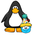 The Polka Puffle Hat on a player card.