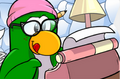 Aunt Arctic writing for the Club Penguin Times.