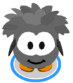 The Black Puffle Costume in-game.