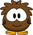 The Brown Puffle Costume on a player card