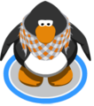 The Chestnut Checker Scarf in-game.