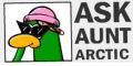 Aunt Arctic wearing black eyeglasses.