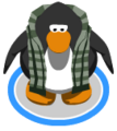 The Green Plaid Scarf in-game.