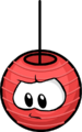 The Grumpy Lantern as a red puffle.