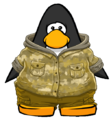 The Camo Hoodie on a player card.