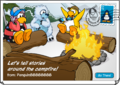 The Campfire Story postcard.