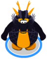 The Onyx Dragon Outfit in-game.