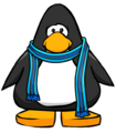 The Blue Striped Scarf on a player card.