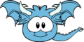 A Blue Dragon Puffle in-game.