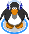 The Crystal Puffle Earmuffs in-game.