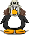 Saber Toothed Helmet on a player card.