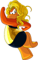 A penguin wearing this item and the Teleportation Suit.