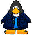 The Dark Denim Jacket on a player card.